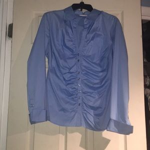 Light blue button down blouse